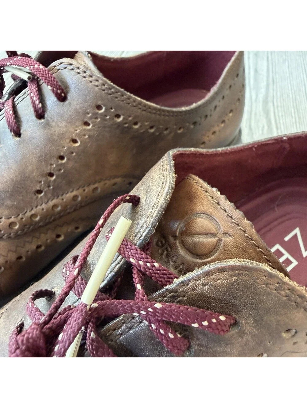 Cole Haan Grand.OS ZeroGrand Wingtip Oxford Brown Leather Shoes Men’s 10.5